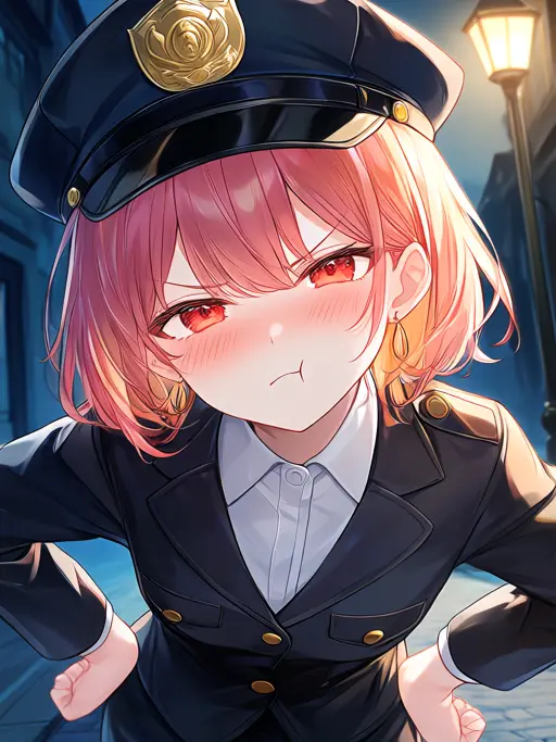 stark_line의 深夜の迷子とピンク髪の警察官