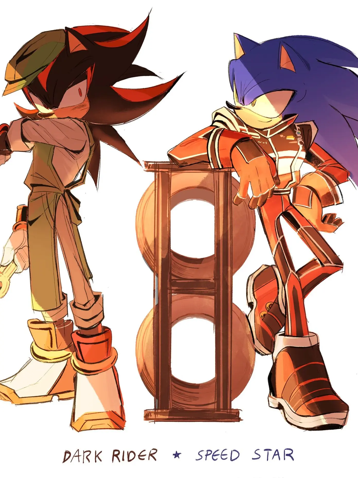 Sonicsaestheticfeet의 Biker Sonic and Shadow