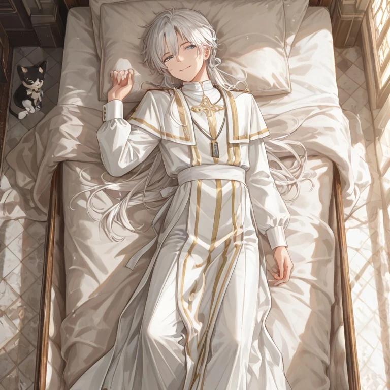 침대에 누운 강우진