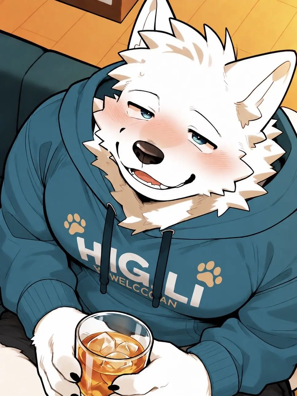 MU_low의 宅飲みでなんとかしたい白狼くん