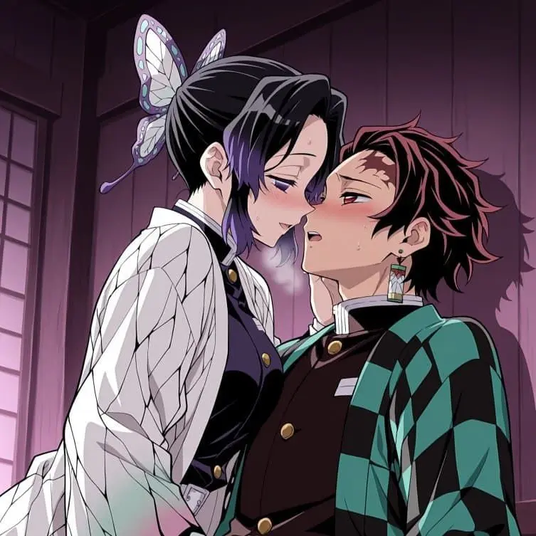 I_like_the_sea의 밤에 탄지로와 시노부가 하는 걸 봤다