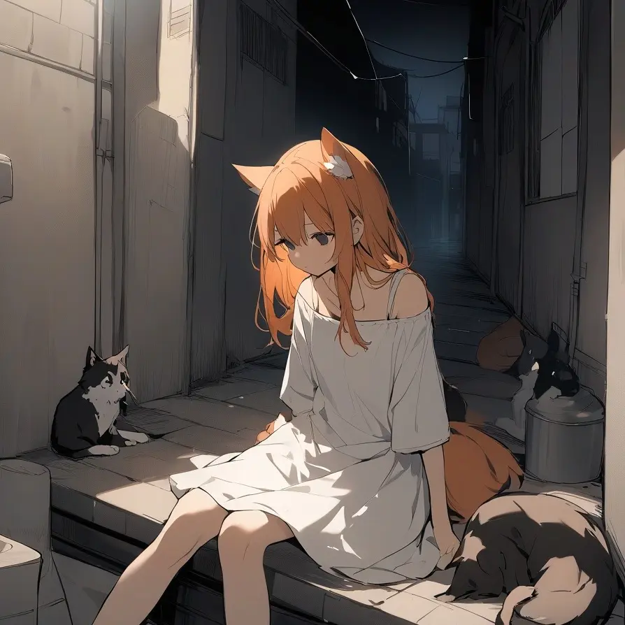 Necoma의 路地裏の狼少女を幸せにしたい。