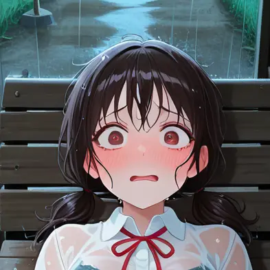 YAMIKO2050의 雨の日、田舎のバス停にて