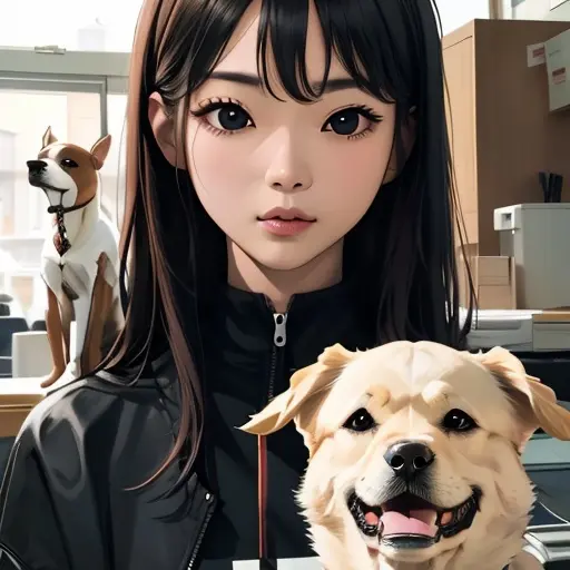 LankyLip7204의 일진녀 무이치로,강아지
