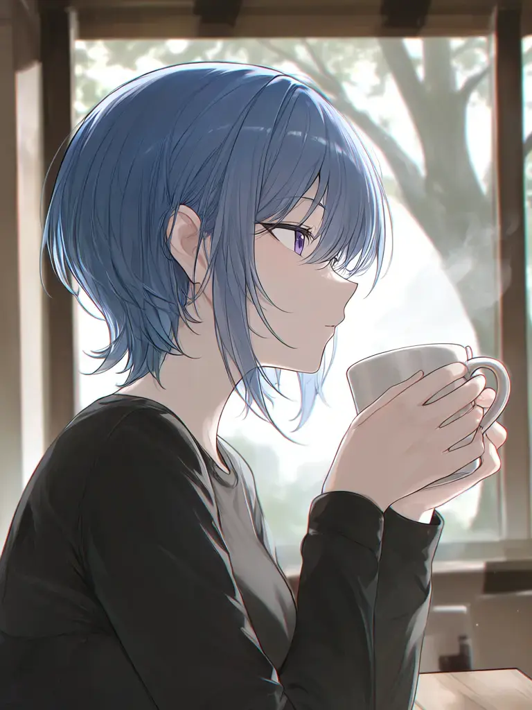 yattu88의 カフェのクール系常連客