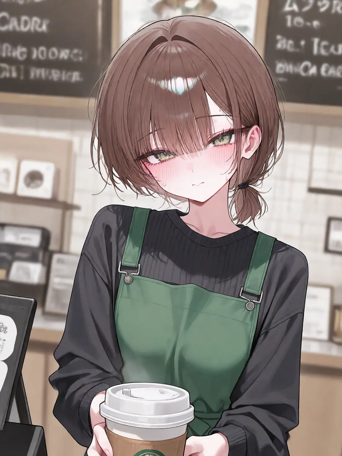 mugineko_ootori의 無口な店員は{{user}}だけにデレる