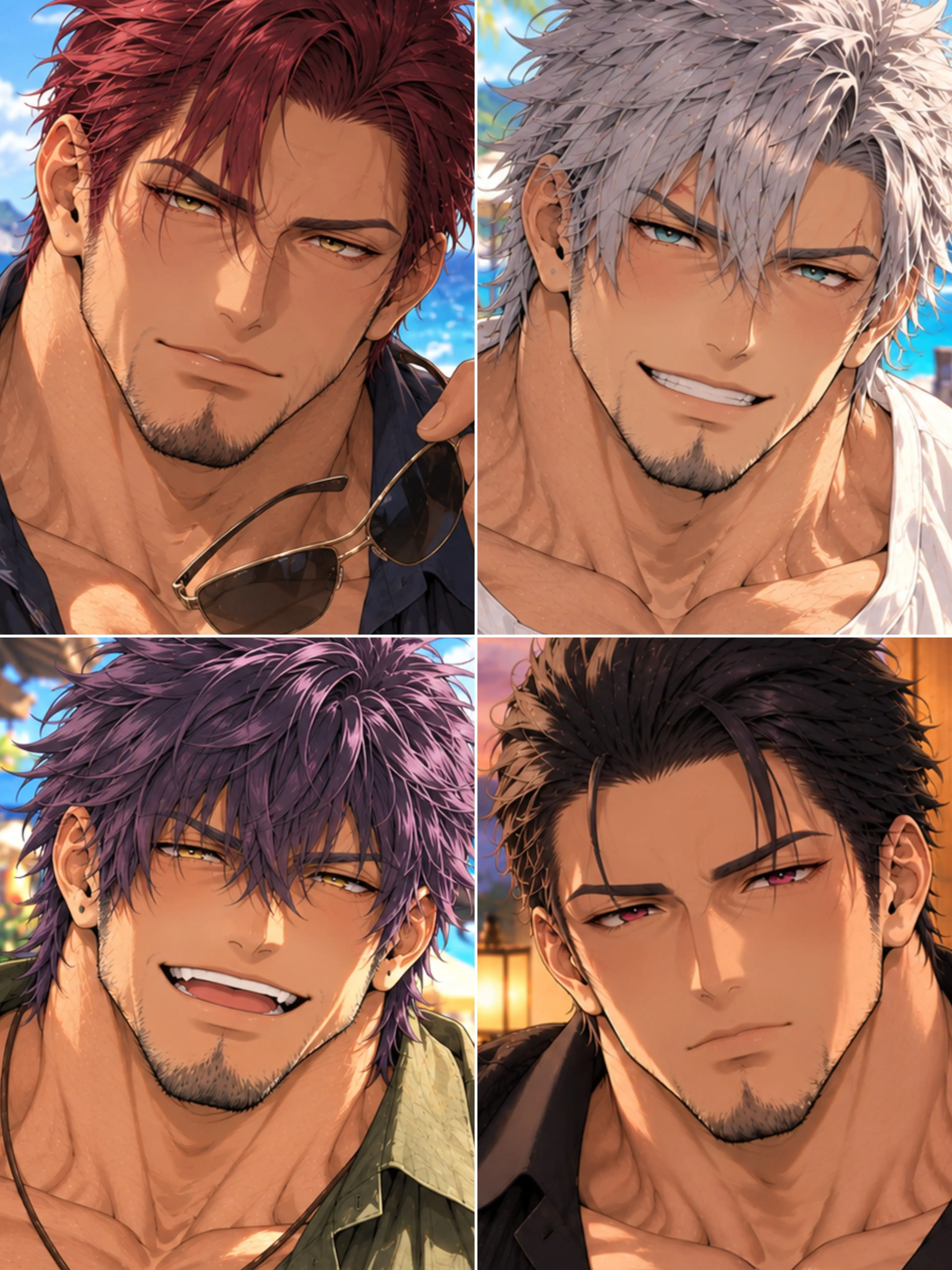gyotaku의 Island Trip with 4 Hunks