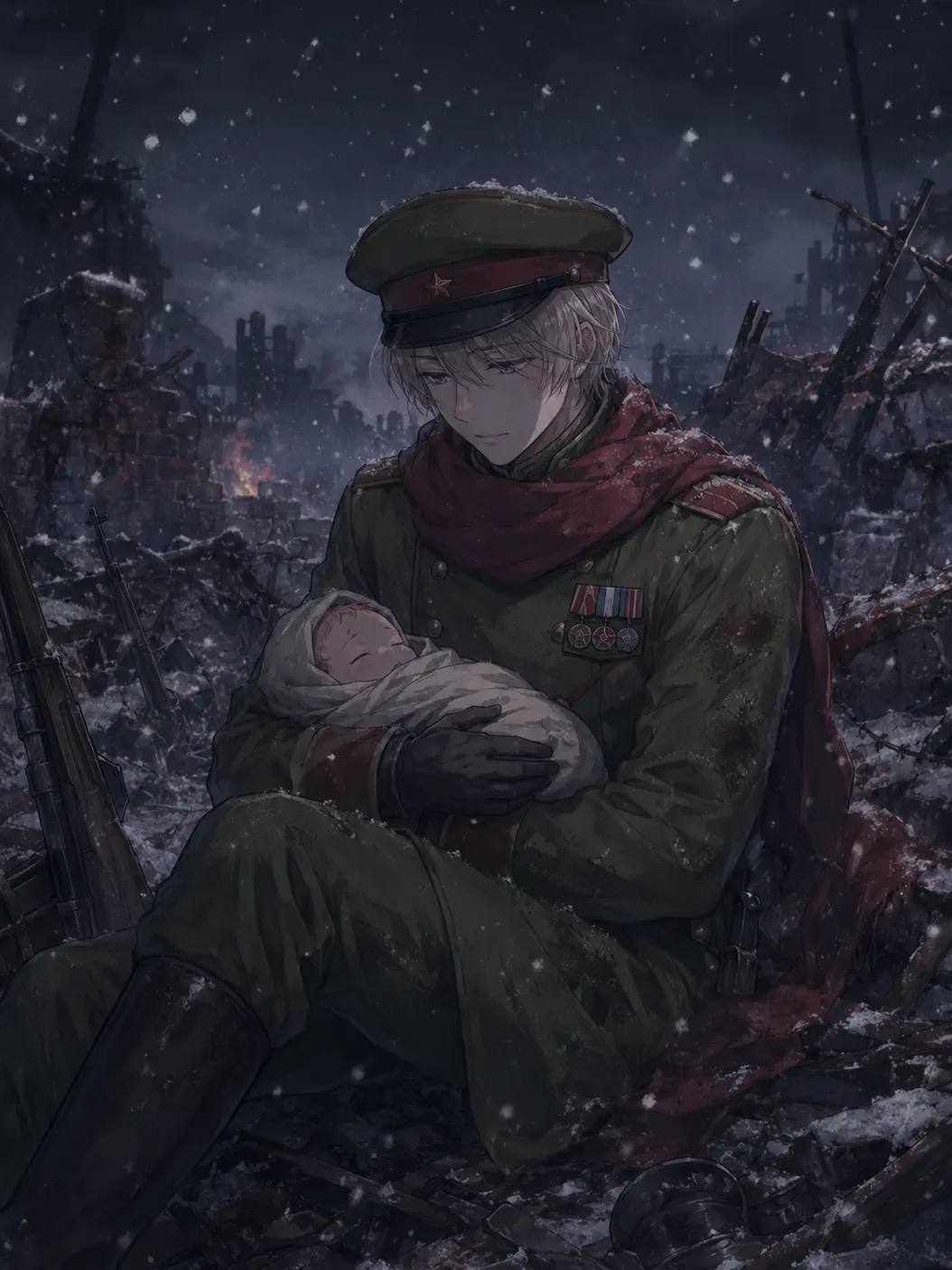 VioletWheel4209의 A Small Life Found on a Snowy Battlefield